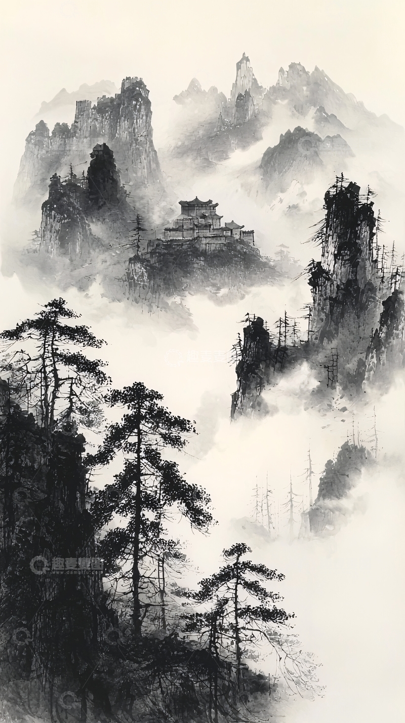 高清大图下载【趣麦麦图】水墨山水