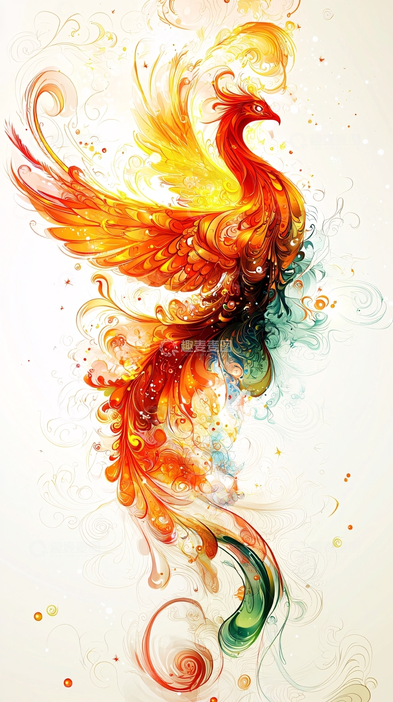 高清大图下载【趣麦麦图】火焰般色彩的凤凰