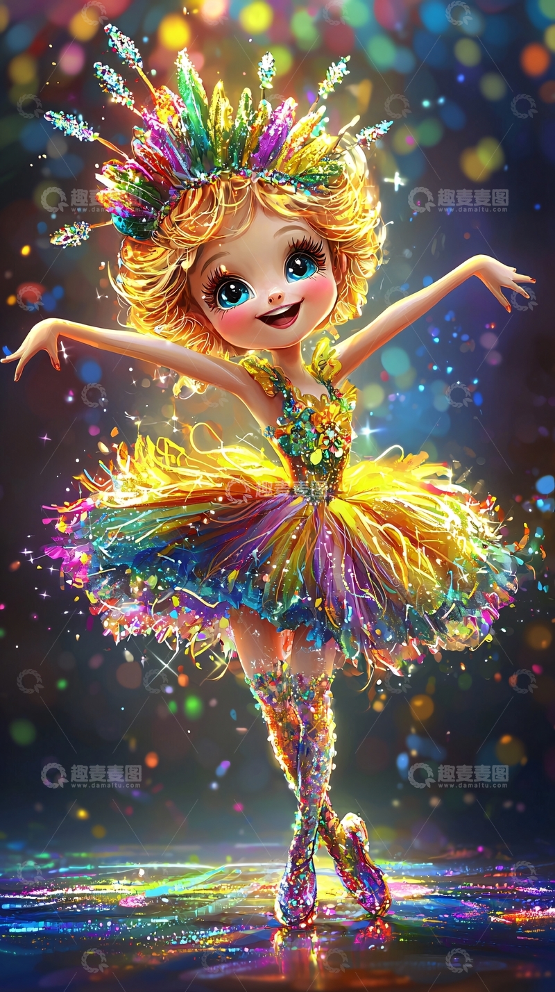 高清大图下载【趣麦麦图】彩虹公主