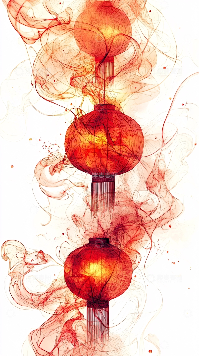 高清大图下载【趣麦麦图】燃烧球体与烟雾环绕