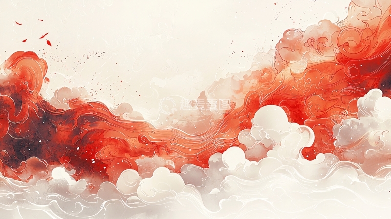 高清大图下载【趣麦麦图】红色烟雾缭绕