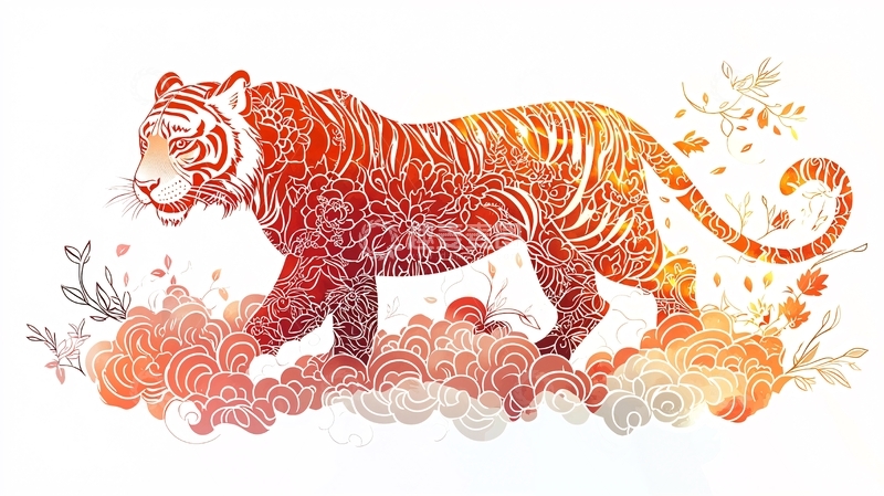 高清大图下载【趣麦麦图】水墨老虎