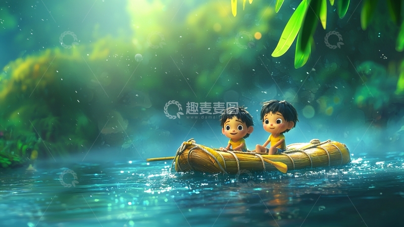 高清大图下载【趣麦麦图】卡通男孩