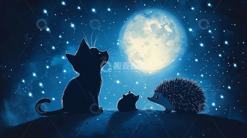 高清大图下载【趣麦麦图】黑猫