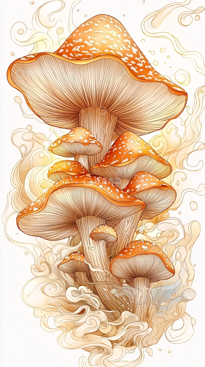 高清大图下载【趣麦麦图】梦幻蘑菇塔