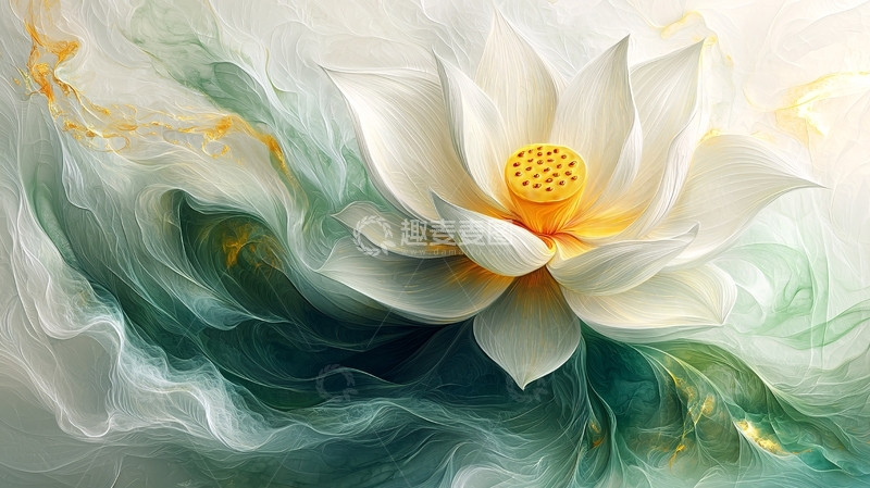 高清大图下载【趣麦麦图】水墨写意莲花