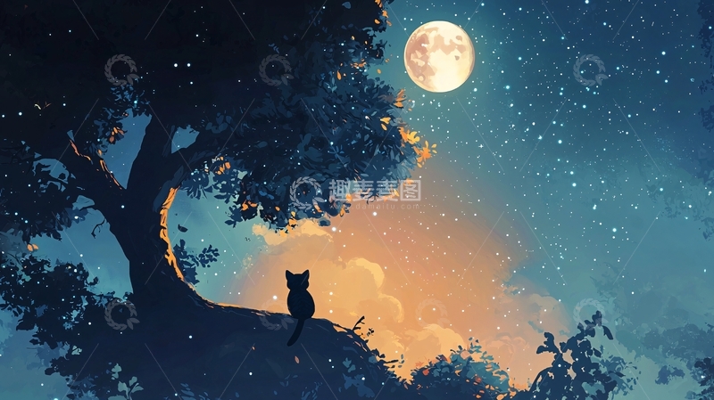 高清大图下载【趣麦麦图】黑猫