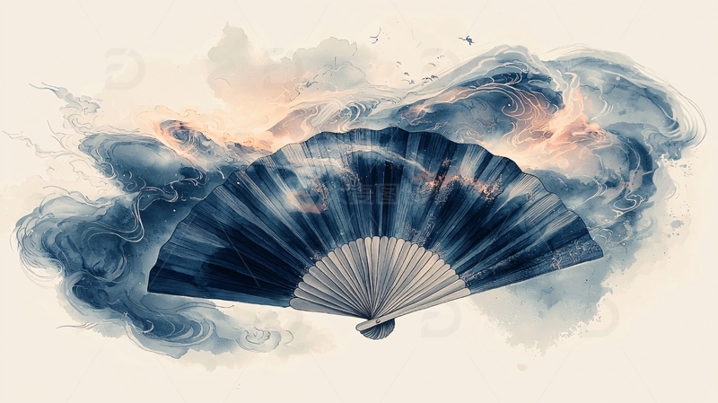 水墨扇子