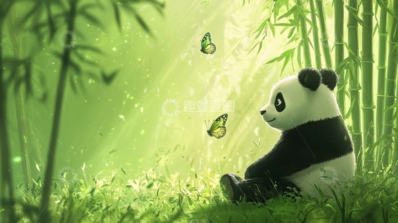 高清大图下载【趣麦麦图】熊猫8