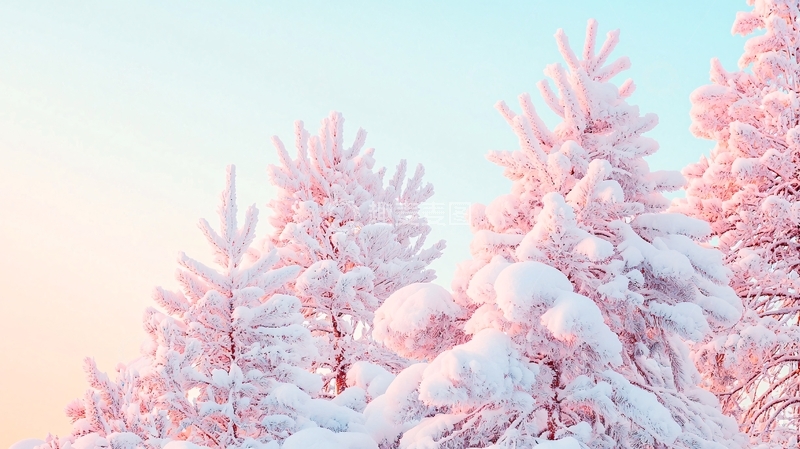 高清大图下载【趣麦麦图】粉色雪景