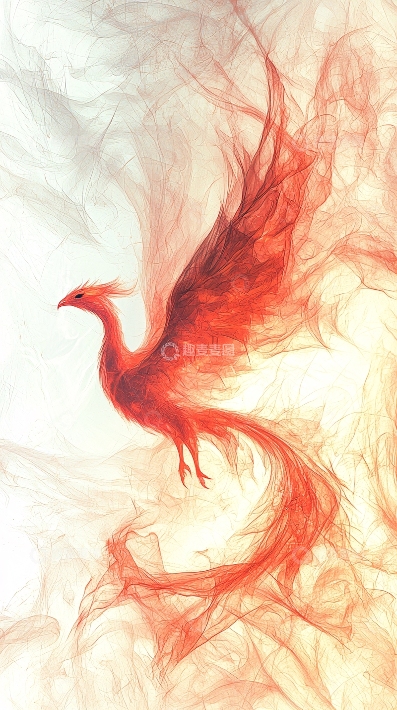 高清大图下载【趣麦麦图】火焰凤凰