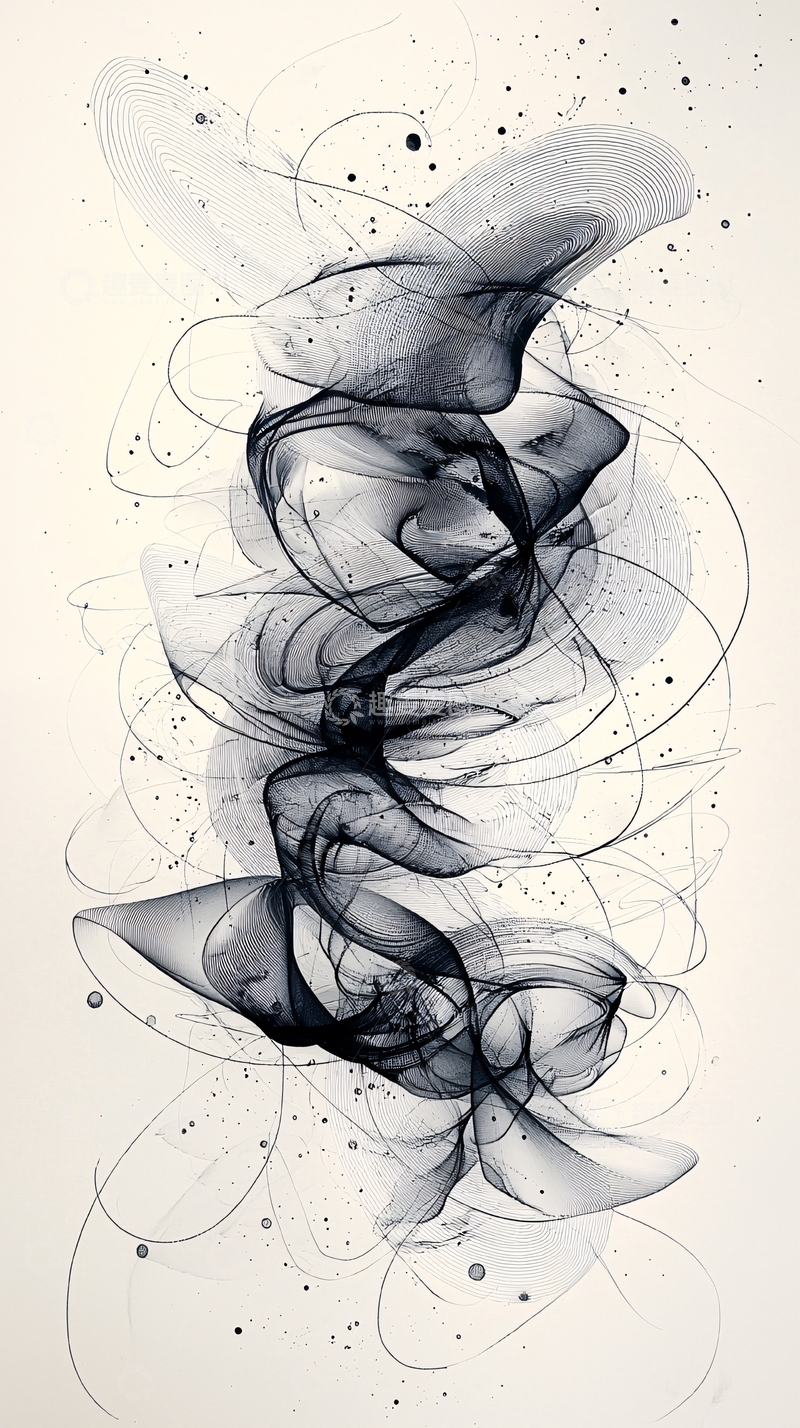 高清大图下载【趣麦麦图】抽象烟雾线条