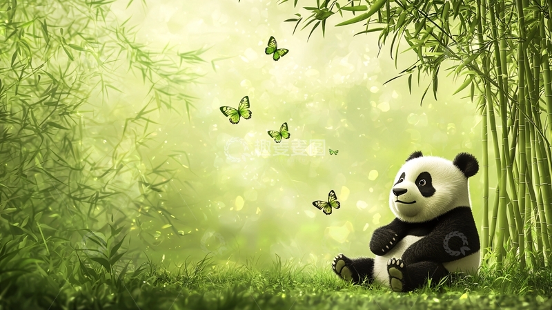 高清大图下载【趣麦麦图】熊猫7