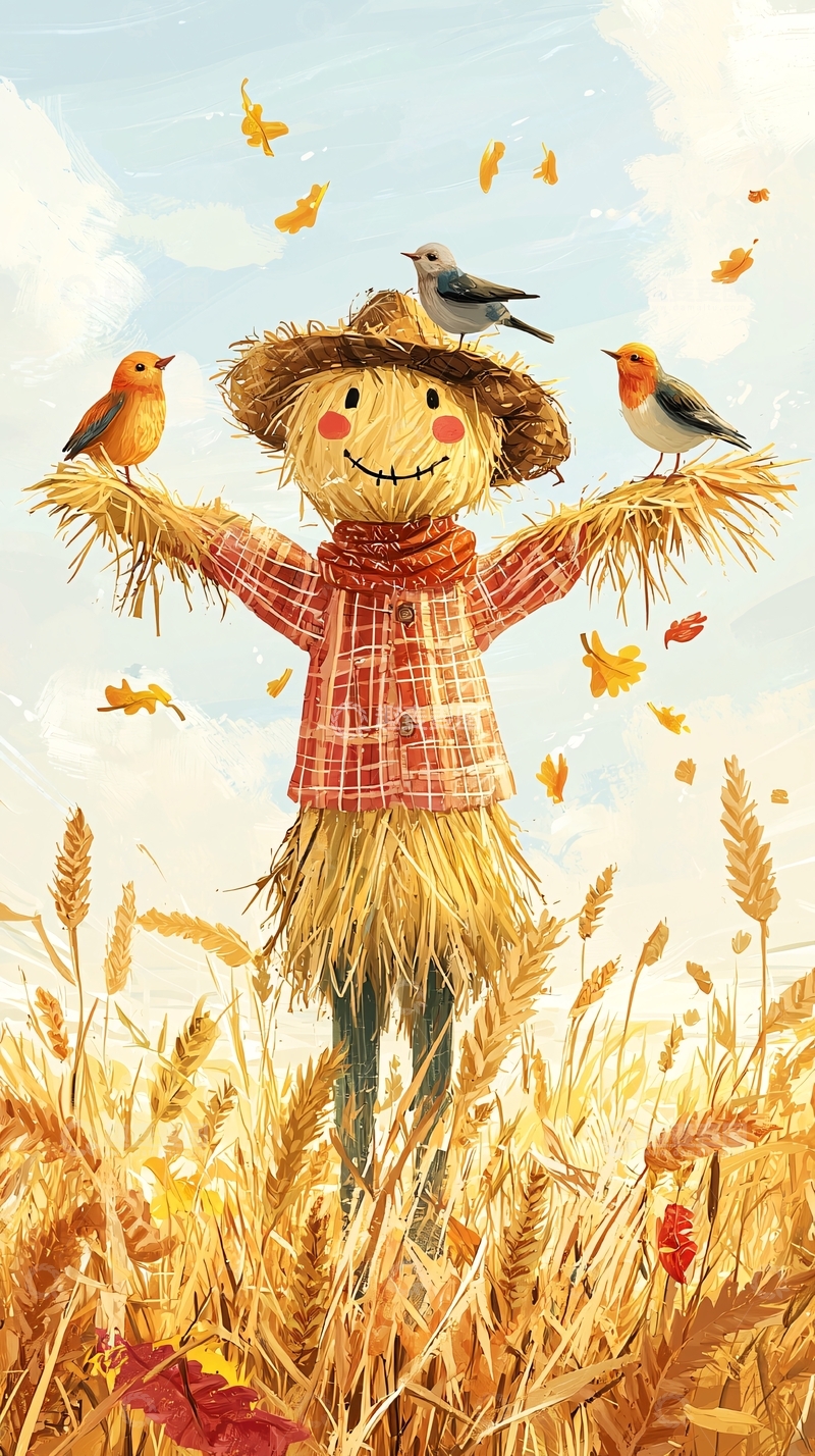 高清大图下载【趣麦麦图】稻草人