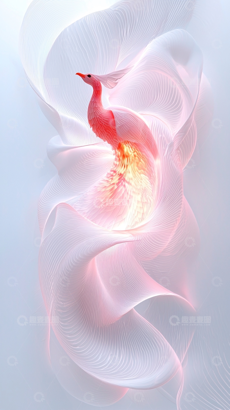 高清大图下载【趣麦麦图】粉色凤凰