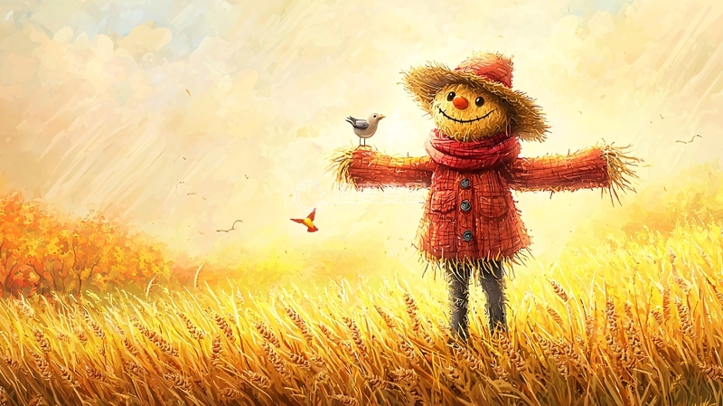 高清大图下载【趣麦麦图】稻草人