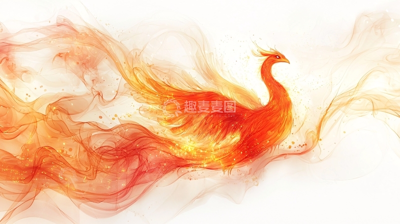 高清大图下载【趣麦麦图】火焰凤凰