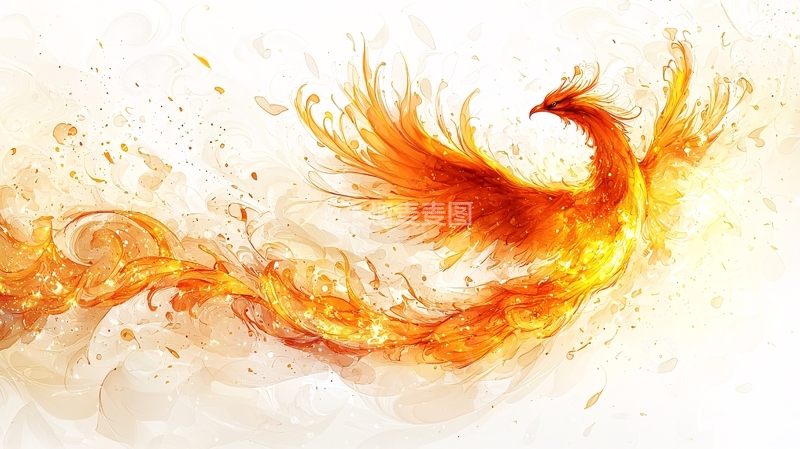 高清大图下载【趣麦麦图】火焰凤凰