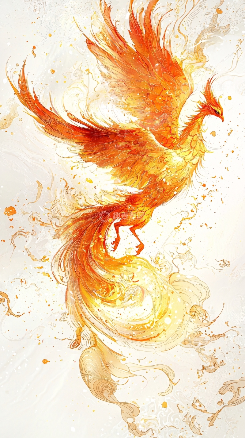 高清大图下载【趣麦麦图】火焰飞舞的凤凰