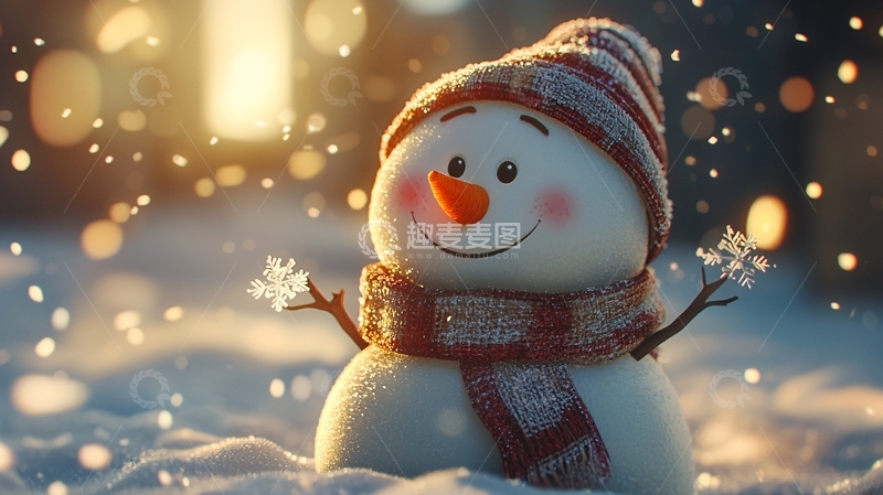 高清大图下载【趣麦麦图】可爱雪人