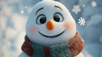 可爱雪人高清图片