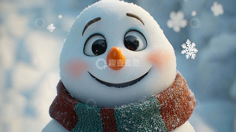 高清大图下载【趣麦麦图】可爱雪人高清图片