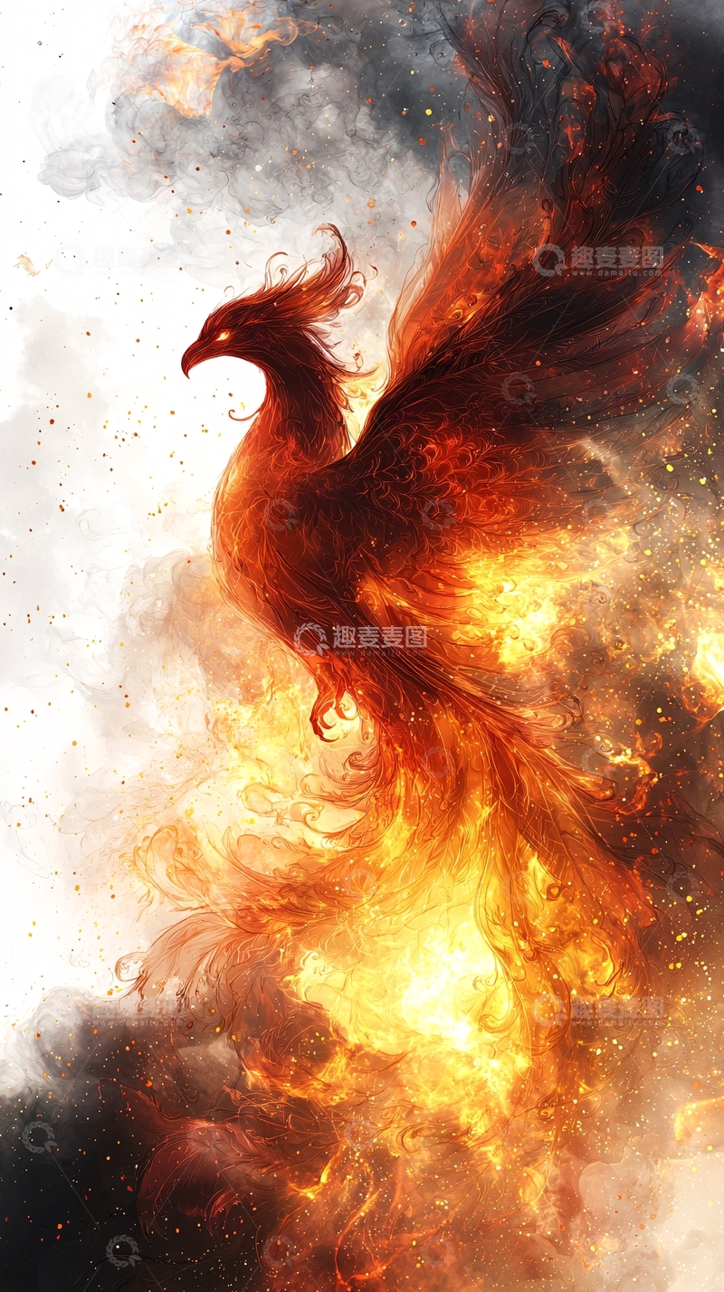 高清大图下载【趣麦麦图】浴火重生的凤凰