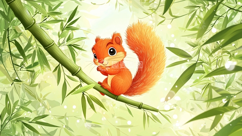 高清大图下载【趣麦麦图】卡通小松鼠