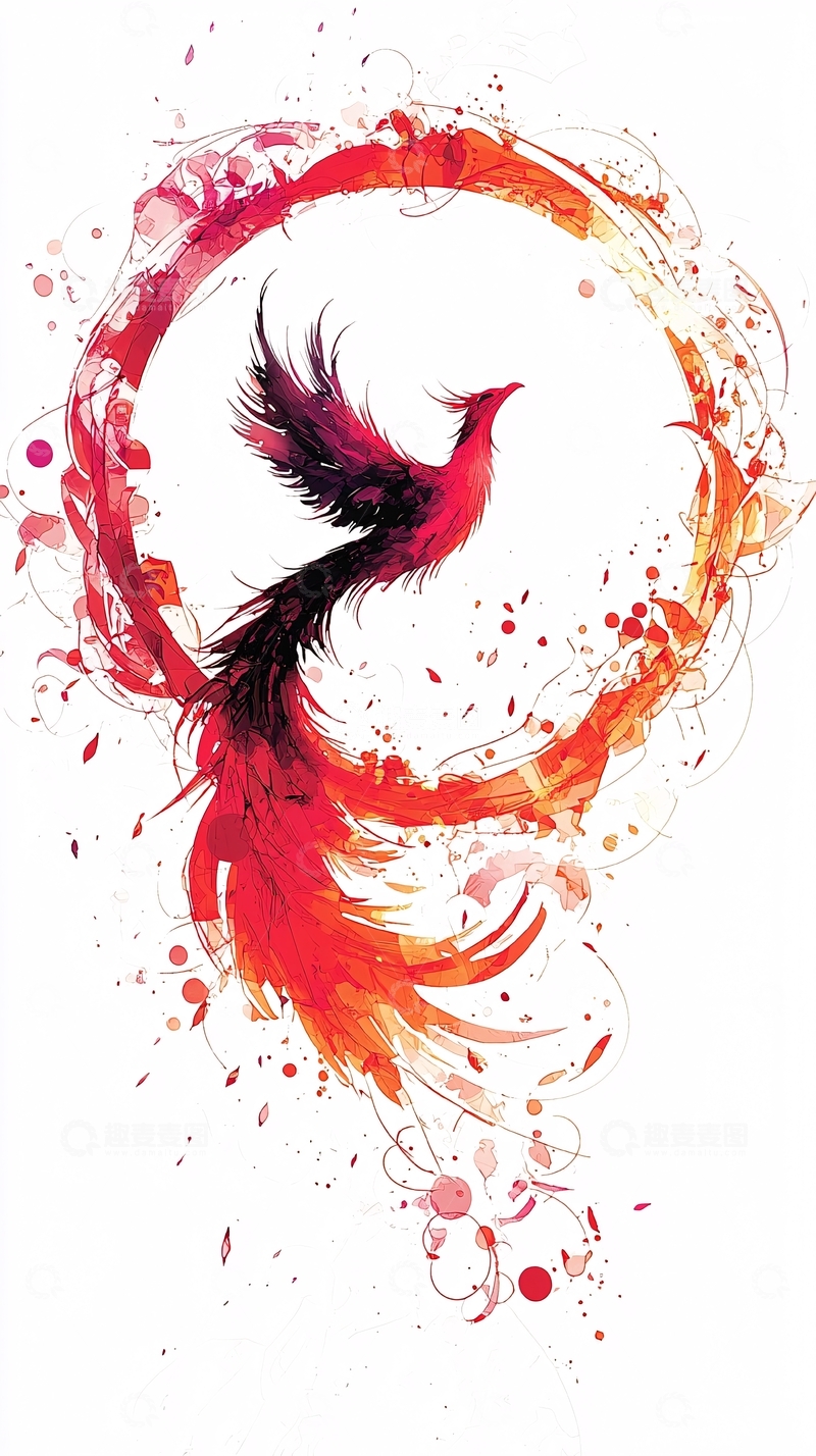 高清大图下载【趣麦麦图】火凤凰