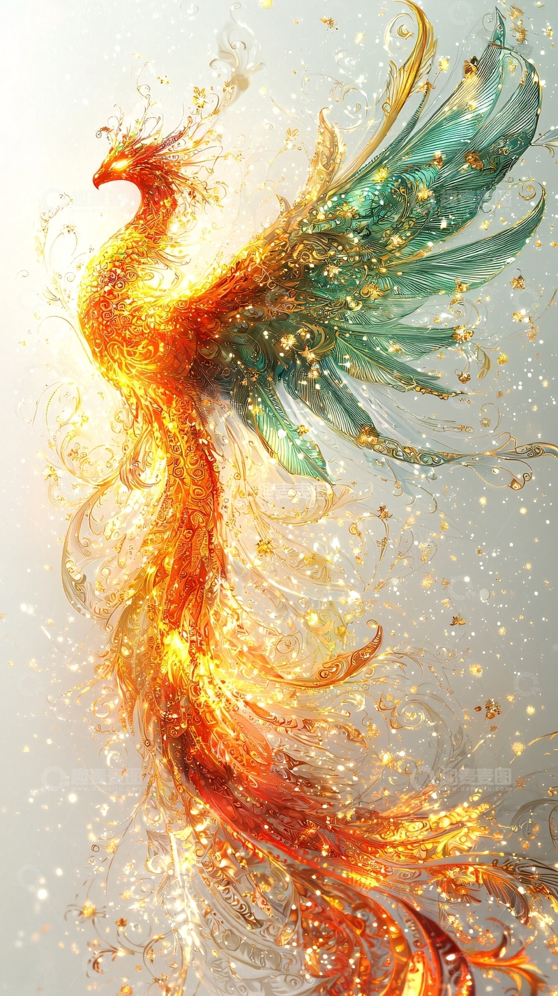 高清大图下载【趣麦麦图】火焰般的凤凰