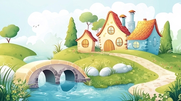 童话风格卡通房屋