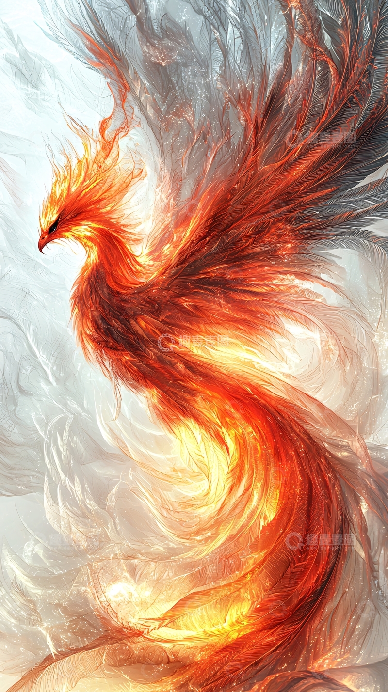 高清大图下载【趣麦麦图】火焰般的凤凰飞舞