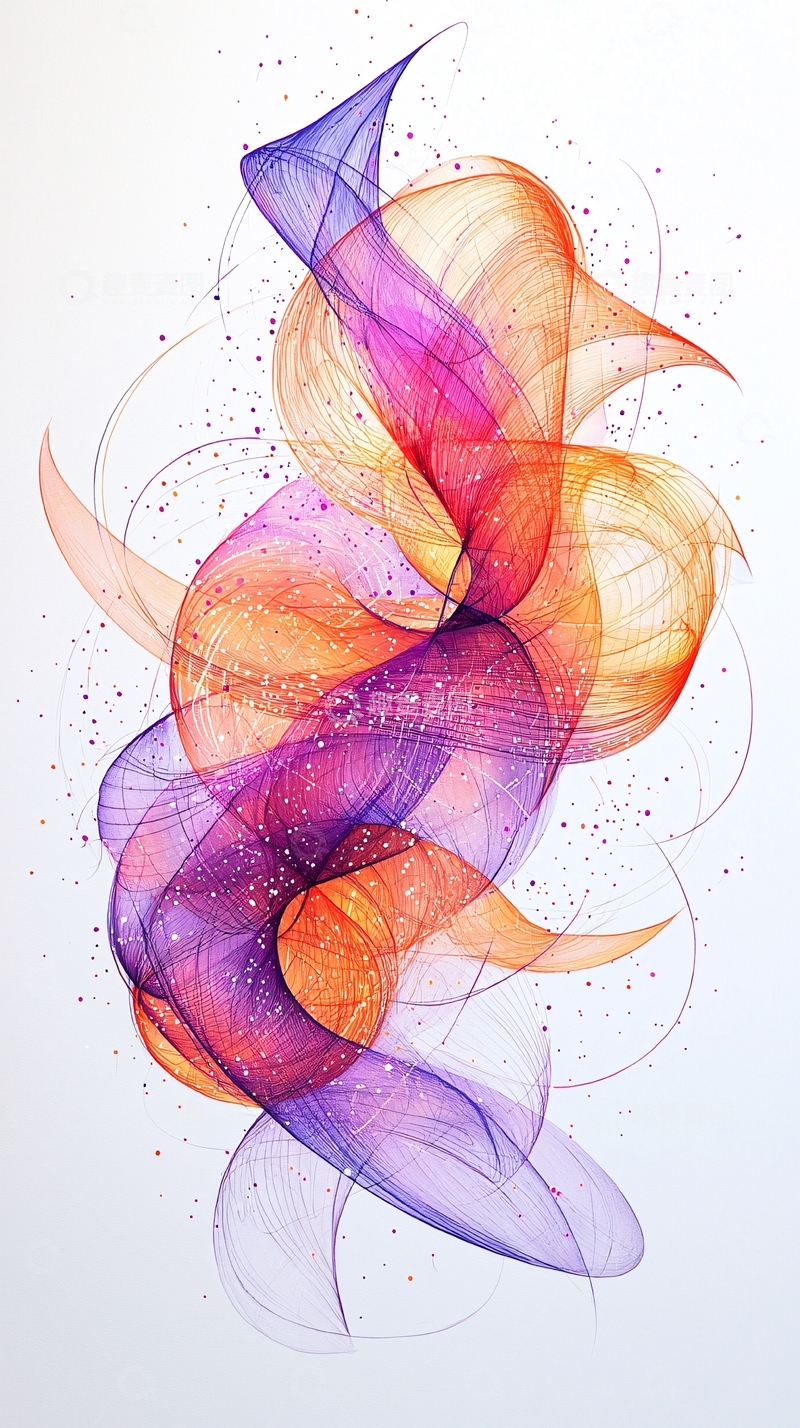 高清大图下载【趣麦麦图】彩色烟雾流动抽象