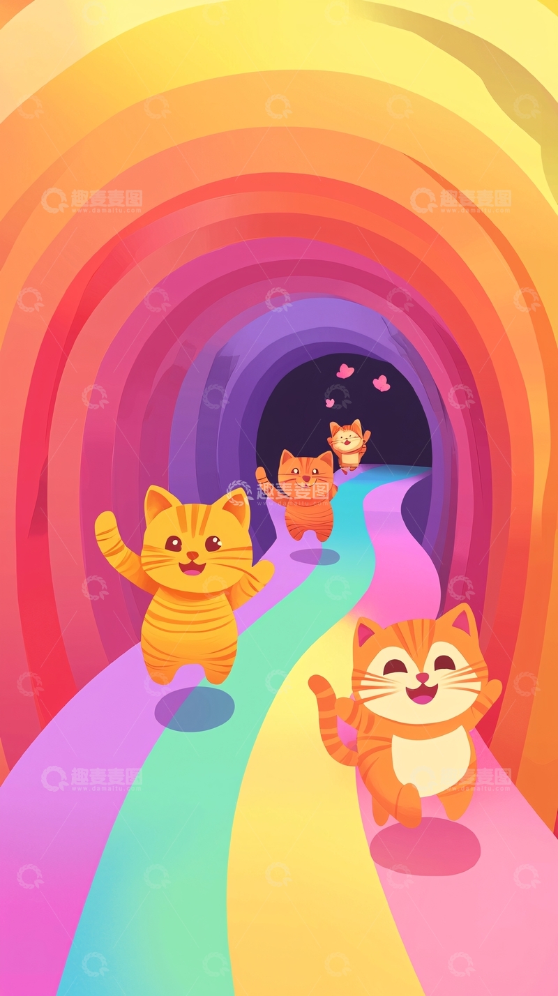 高清大图下载【趣麦麦图】彩虹隧道