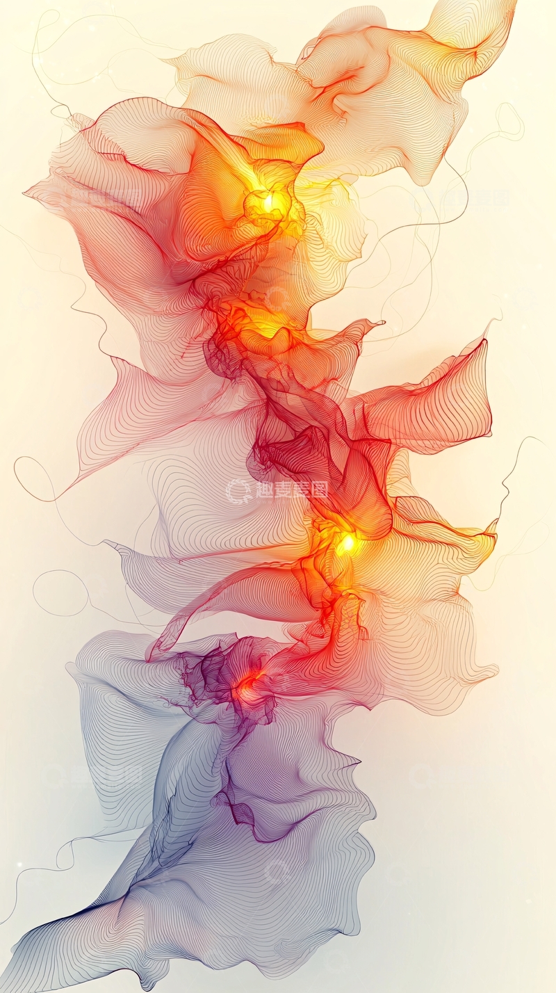 高清大图下载【趣麦麦图】抽象艺术花朵光晕