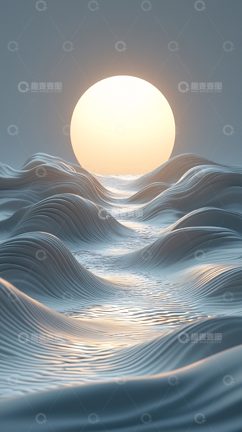 高清大图下载【趣麦麦图】海上日出