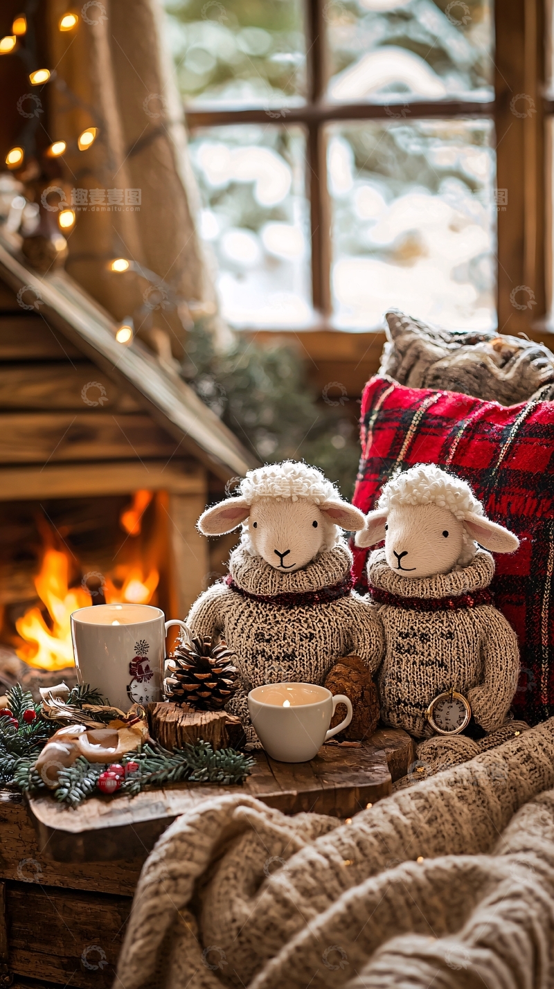 高清大图下载【趣麦麦图】圣诞羊毛玩具