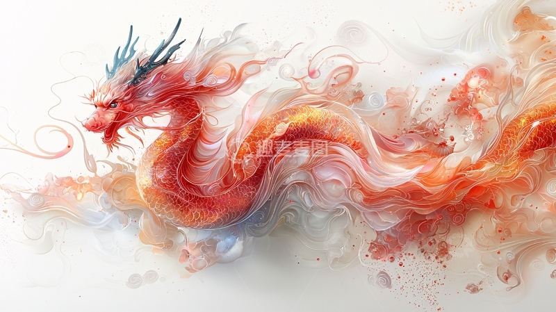 高清大图下载【趣麦麦图】水墨龙