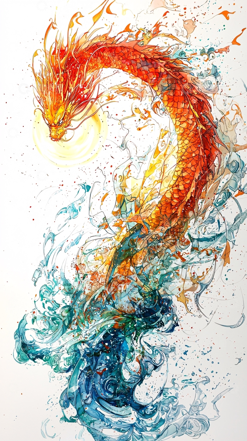 高清大图下载【趣麦麦图】火焰龙鱼