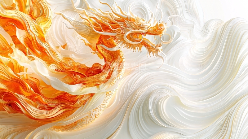 高清大图下载【趣麦麦图】火焰与冰霜交织的龙