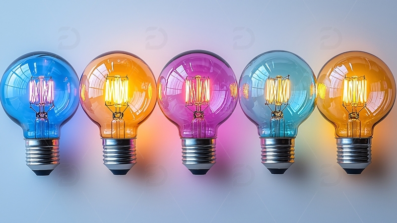 高清大图下载【趣麦麦图】彩色灯泡