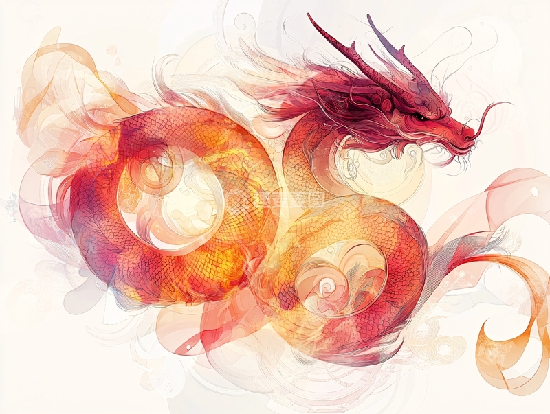 高清大图下载【趣麦麦图】水墨中国龙