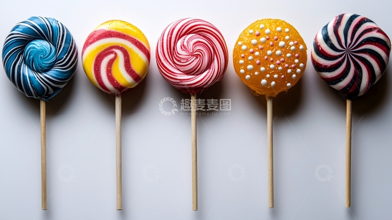 高清大图下载【趣麦麦图】彩色螺旋棒棒糖