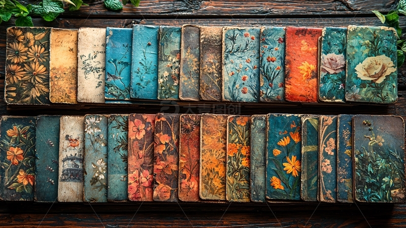 高清大图下载【趣麦麦图】复古书籍