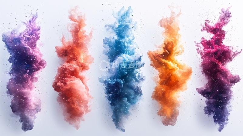 高清大图下载【趣麦麦图】彩色墨水在水中扩散