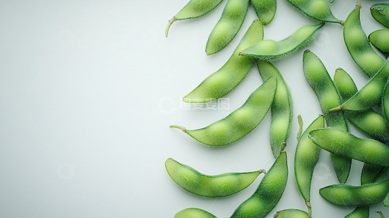 高清大图下载【趣麦麦图】新鲜青绿饱满毛豆