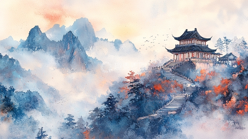 高清大图下载【趣麦麦图】水墨画山水