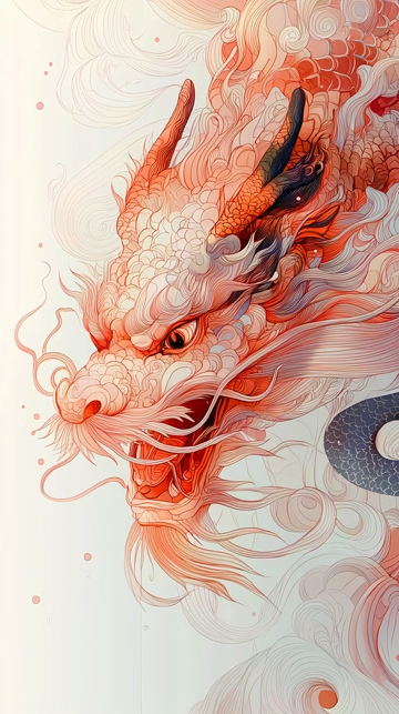 水墨风格祥龙图