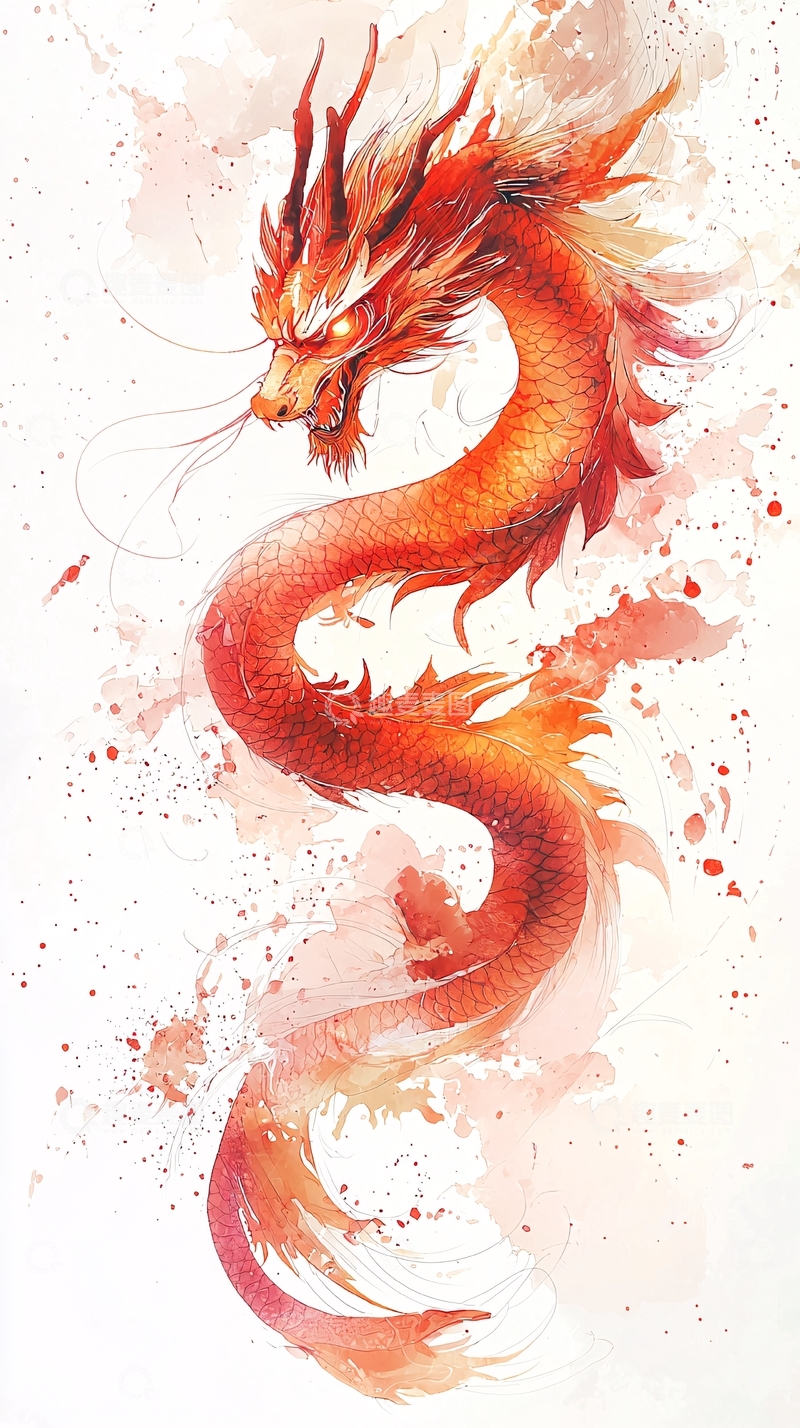 高清大图下载【趣麦麦图】水墨画龙