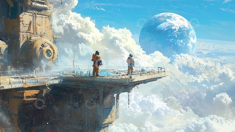 高清大图下载【趣麦麦图】云端城市